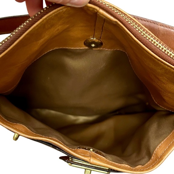 Coach Legacy Leather Hobo Shoulder Bag Camel F17816 - Picture 9 of 12